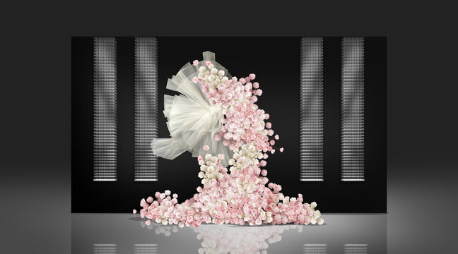 白粉色水晶迎賓區(qū)