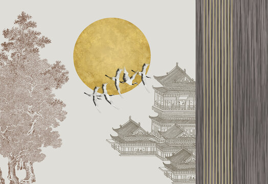 新中式立體裝飾畫