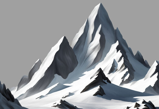 雪山山水背景墻