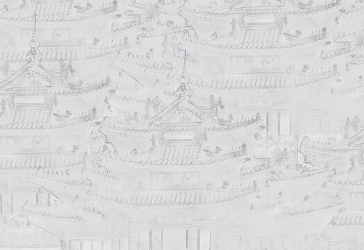 抽象藝術(shù)復(fù)古線條建筑背景墻