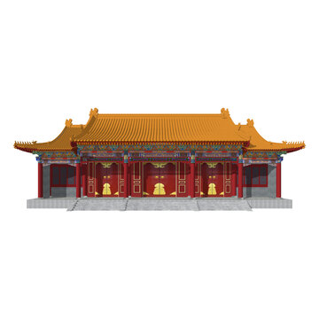 彩繪將軍門立面效果圖