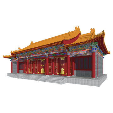 彩繪將軍門透視效果圖
