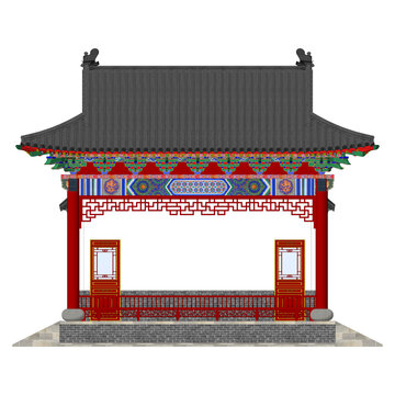 戲臺(tái)正立面效果圖