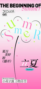 24節(jié)氣立夏海報微信稿