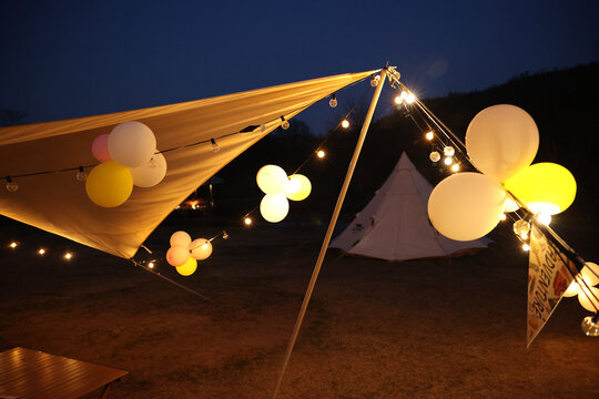 夜景帐篷