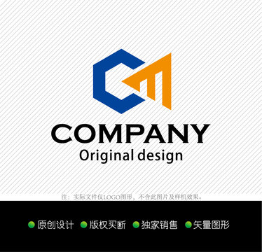 CM字母logo设计