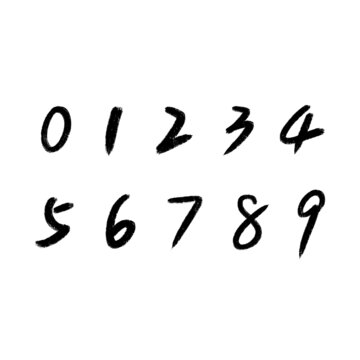 手寫數(shù)字0到9