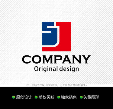 SJ字母logo设计