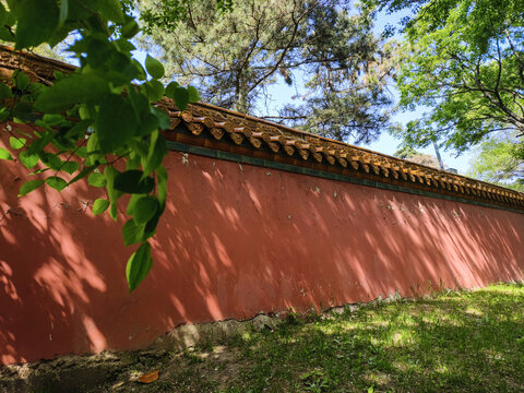 清昭陵北陵公园红墙