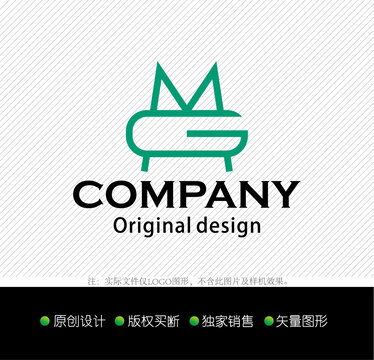 MG字母logo设计