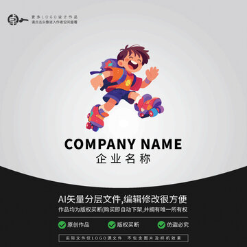 轮滑潮流运动培训教育LOGO