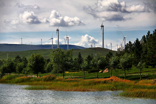 扎赉诺尔湿地风力发电机
