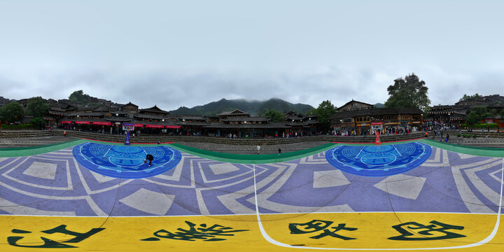 贵州村超360全景航拍