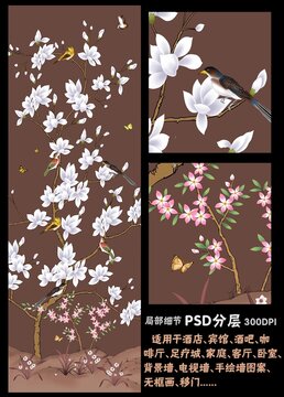 高清手繪花鳥壁紙