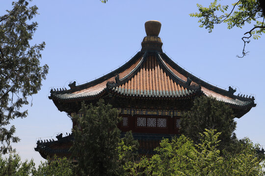 中国北京颐和园白天风光