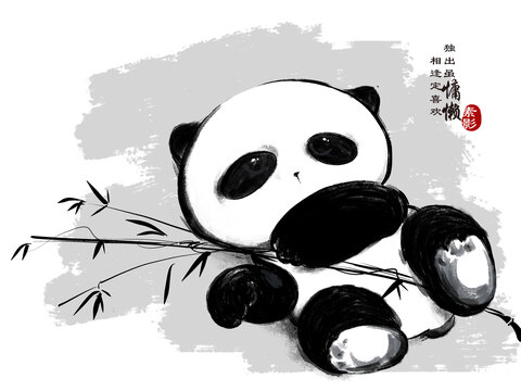 慵懶熊貓