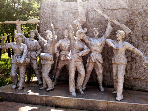 战争胜利人物雕像