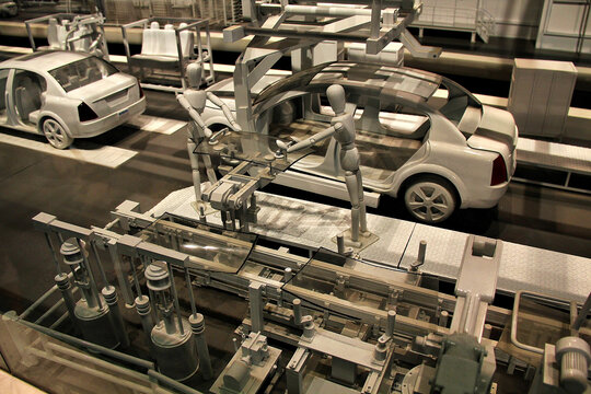 一汽汽车生产线模型