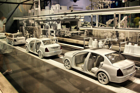 吉林博物馆汽车生产线模型