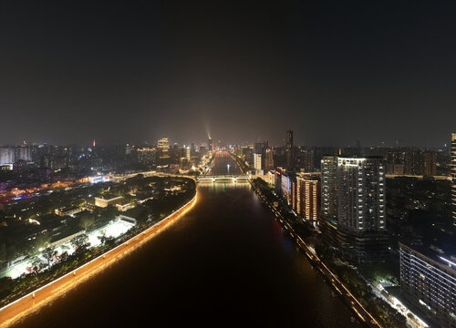 广州珠江城市夜景
