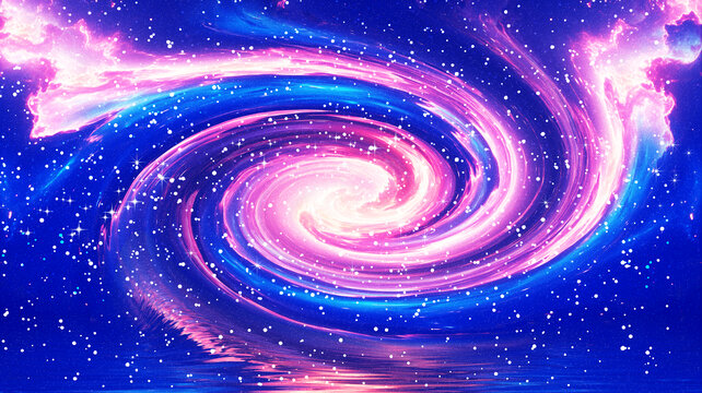 美麗旋渦星空軟膜天花