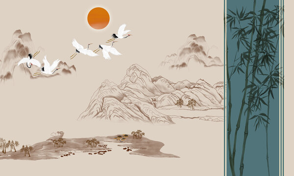 線描山水畫(huà)