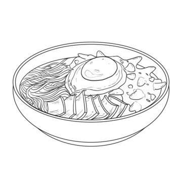 中國傳統(tǒng)美食魯菜白扒四寶線稿