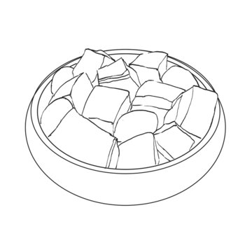 中國傳統(tǒng)美食魯菜壇子肉線稿