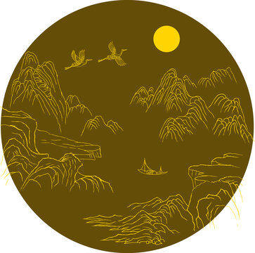 山水線稿