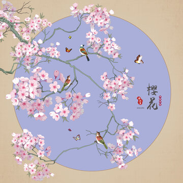 手繪櫻花