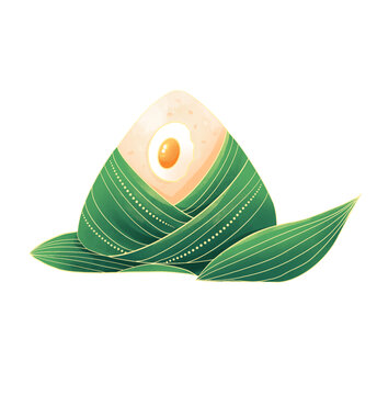 簡約創(chuàng)意國風線條粽子端午插畫