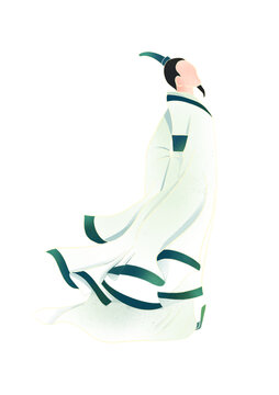 國學古代人物插畫