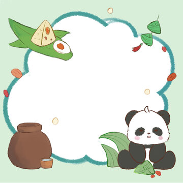 便簽熊貓端午