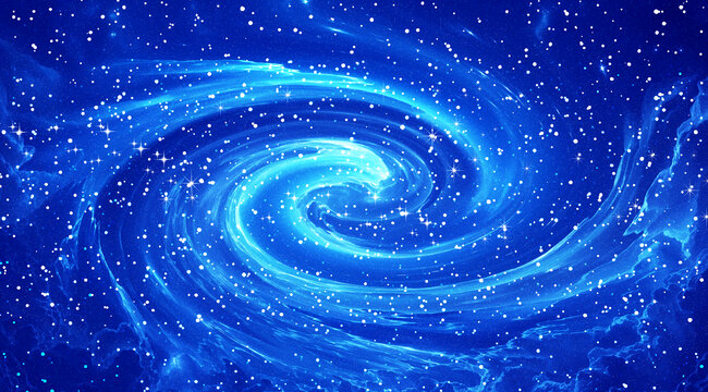 高清藍色旋渦星空背景