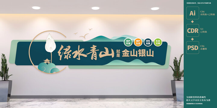 綠水青山就是金山銀山文化墻