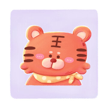 手繪小老虎插畫