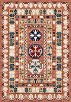 图形几何花纹民族花纹地毯装饰