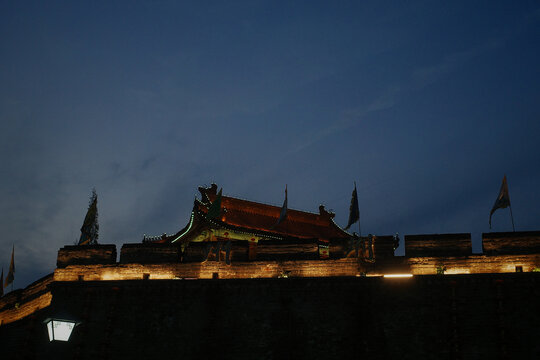 荆州古城夜景