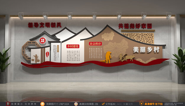 村規(guī)民約社區(qū)鄉(xiāng)村文化墻
