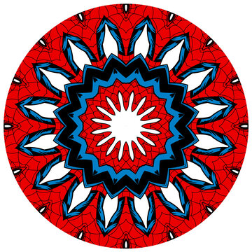 圓形紅藍(lán)圖案