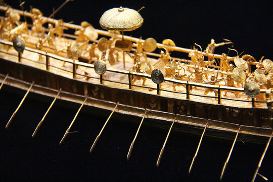 春秋大翼战船古代船舶模型