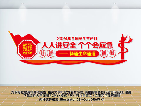 2024年安全生產月文化墻