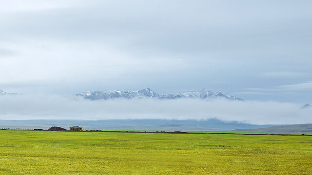 新疆雪山草原