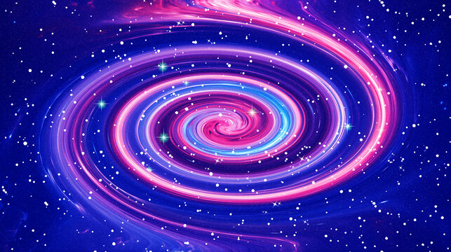 紅藍(lán)星空旋渦背景