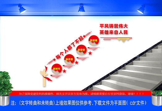 每個人都了不起樓梯文化墻