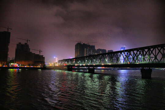 襄阳汉江大桥夜景