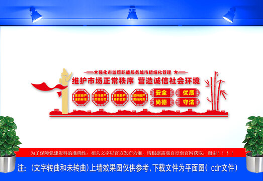 市場監(jiān)管局文化墻