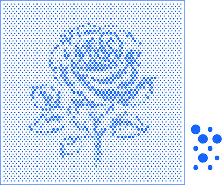 玫瑰花半調(diào)圓點(diǎn)隔斷