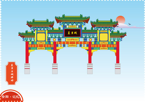 安陽羑里古城牌坊