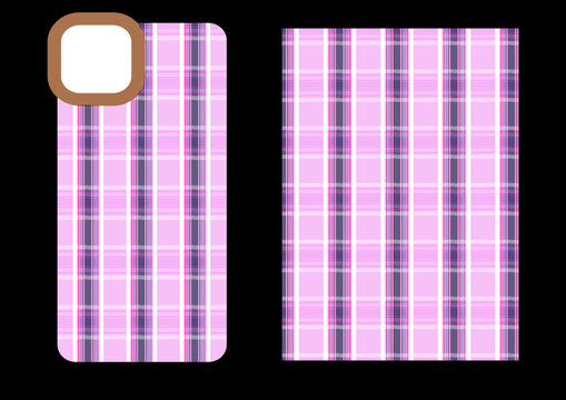 粉色手机格子图案